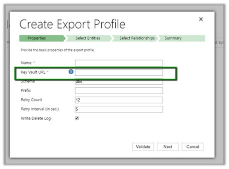 create export profile