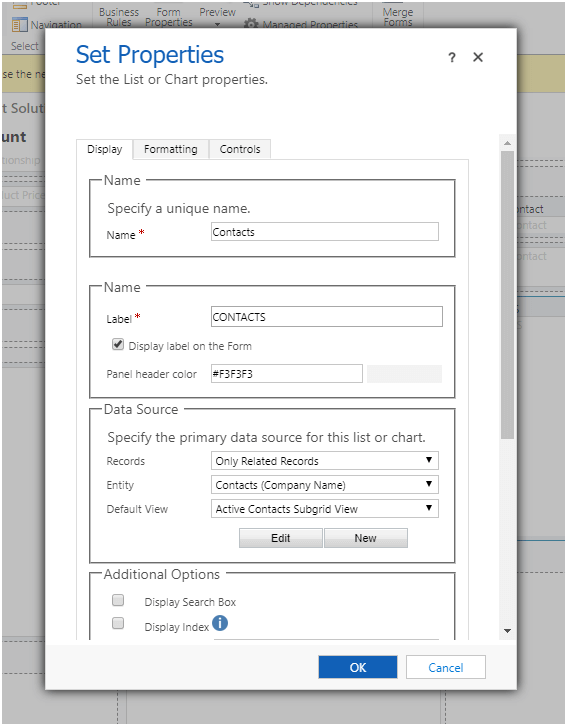 Customer Engagement – Configuration