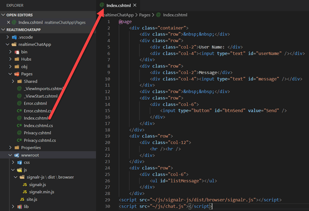 Chat Web App with ASP.NET