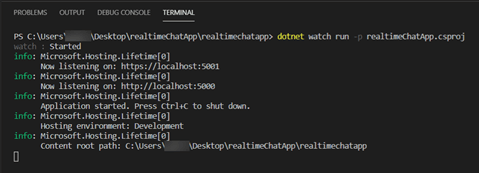 Chat Web App with ASP.NET