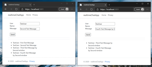 Chat Web App with ASP.NET