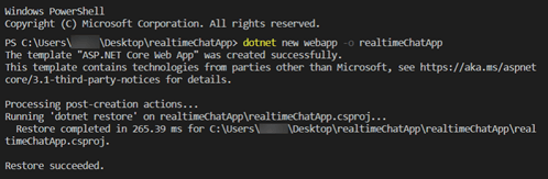 Chat Web App with ASP.NET