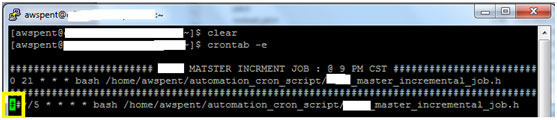 crontab e