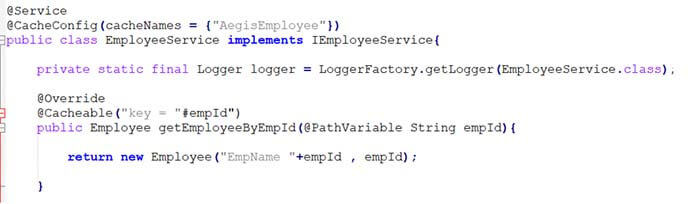 CacheConfig annotation
