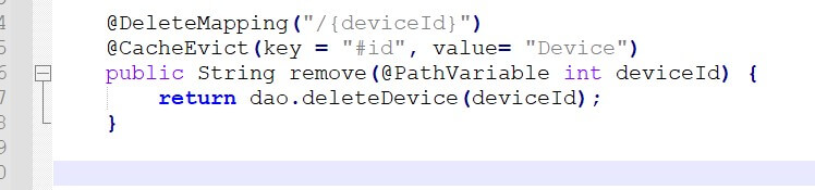 CacheEvict annotation
